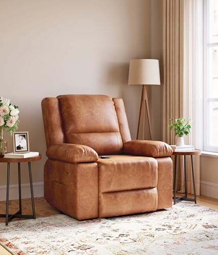 GarveeHome Power Lift Recliner Chair with Heat and Massage, Faux PU, for Elderly I162