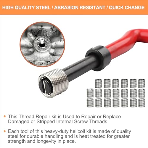 Helicoil Thread Repair Kit, Metric and SAE, M8 x 1.25 mm H26030