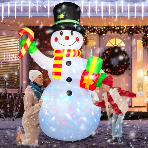 6FT Blow Up Snowman Christmas Inflatables with LED Lights J361