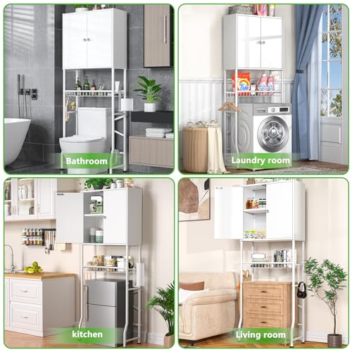 Over The Toilet Storage Cabinet 2-Door White J232223