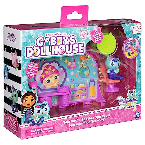 Gabby's Dollhouse Travel Themed Figure Set with Gabby Doll, 5 Cat Toys & Accessories C7473