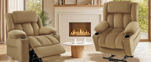 Power Lift Recliner Chair for Elderly with Heat and Massage, Grey R7895