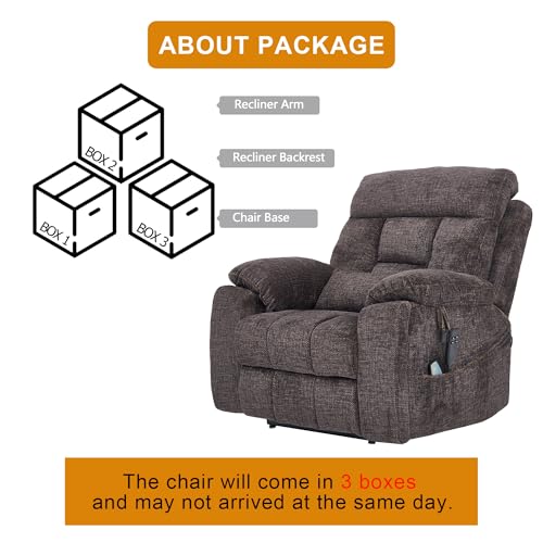 Power Lift Chair Recliner with Massage and Heat for Adults, Dual Motor H2507
