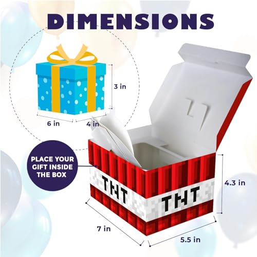 FETTIPOP Merry Christmas Exploding Confetti Gift Box, Pop Up Surprise, Prank Gift Wrapping Idea E58876