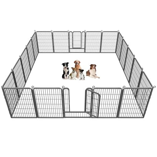 Dog Playpen 32 Inch 10 Panels Outdoor Dog Fence with Lock C803