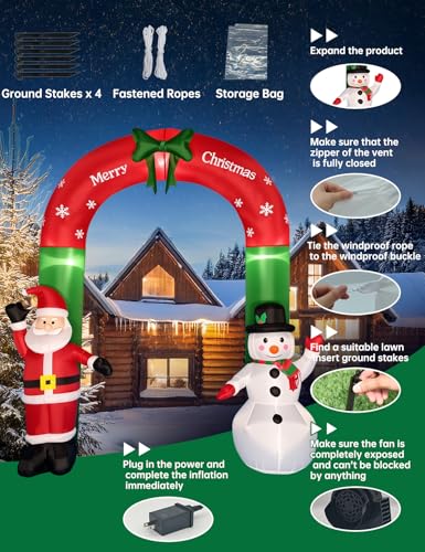 Christmas Inflatable Snowman with Penguin Yard Decoration with LED Lights K4000