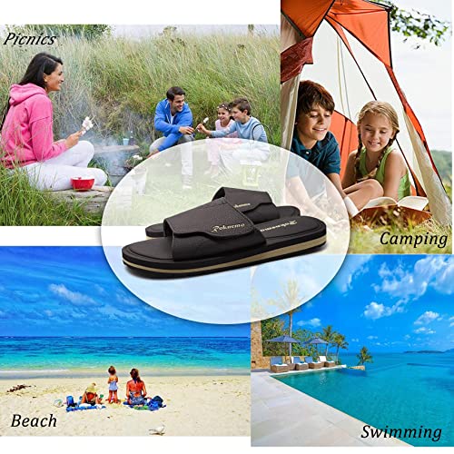 Men's Adjustable Athletic Slide Sandals with Memory Foam A521422
