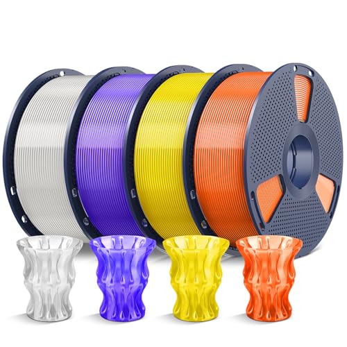 SUNLU 4kg PLA 3D Printer Filament Bundle, 1.75mm, 4 Black Spools V387