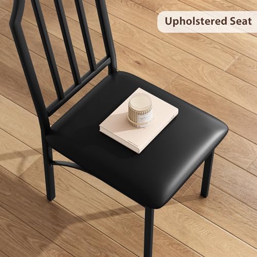 GAOMON Dining Table Set for 2 with Cushion Seats, Rustic Brown L77092