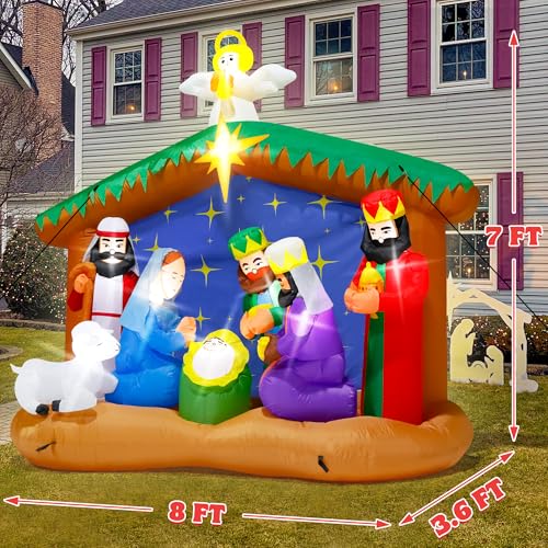 16FT Christmas Inflatable Snowman with LED Lights Outdoor Yard Decor N561071