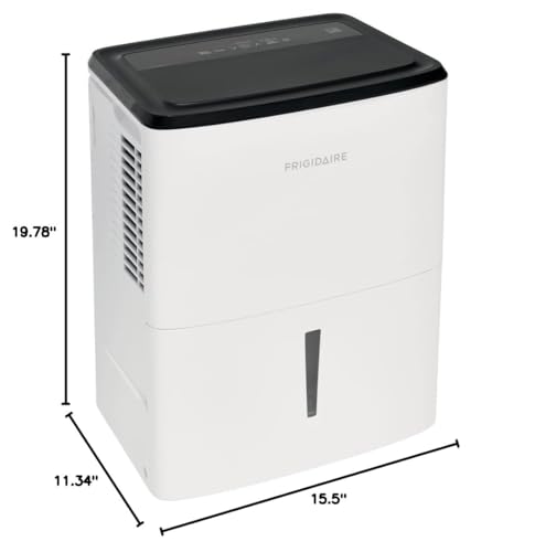 Frigidaire 50-Pint Portable Dehumidifier with Wi-Fi for Medium/Large Rooms, White Q334986