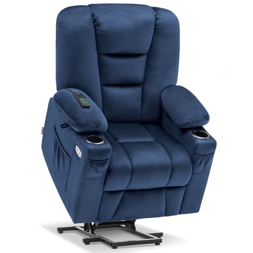 MCombo Small Power Lift Recliner Chair with Massage and Heat, Brown N356790