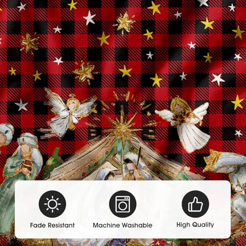 AVOIN colorlife Buffalo Plaid Christmas Tree Skirt 48 Inch R380