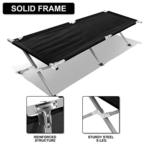 YSSOA Folding Camping Cot with Storage Bag for Adults, Portable Sleeping Bed S454767