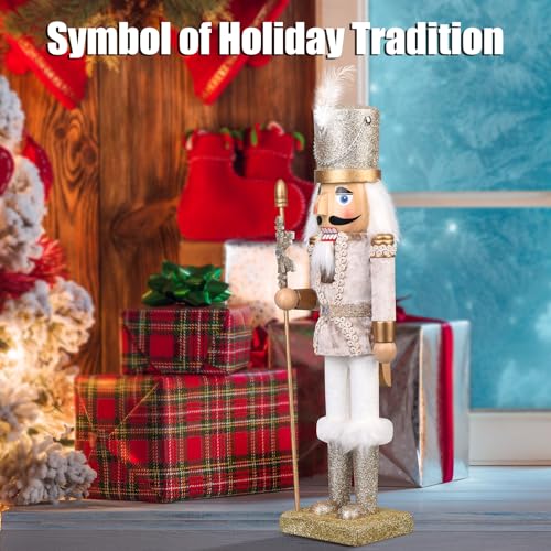 Gold Wooden Nutcracker Soldier Christmas Decor 15 Inch M218