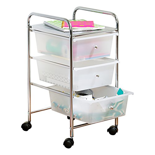 Honey-Can-Do Rolling Storage Cart with 12 Plastic Drawers J533829