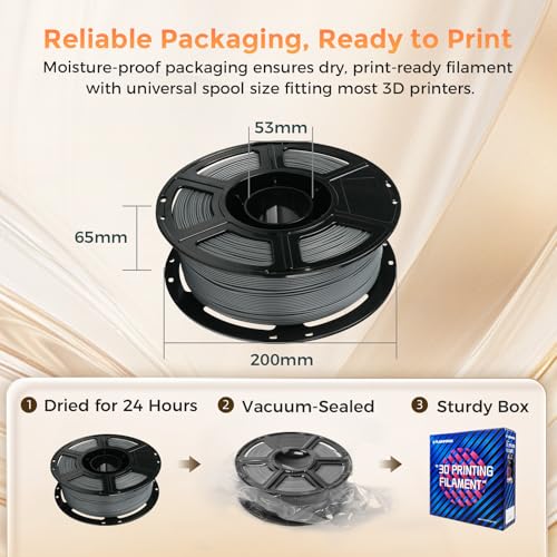 FLASHFORGE PLA Filament 1.75mm Burnt Titanium, Color Changeable 3D Printer Filament 1kg T433110