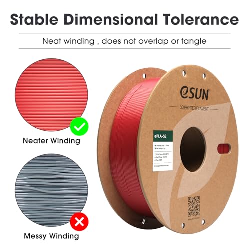 eSUN PLA Basic Filament 1.75mm, 3D Printer Filament, 1KG Spool, Black B3638