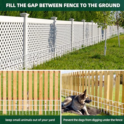 Animal Barrier Fence 42.5ft x 13in, 30 Panels No Dig Garden Fence for Dog Rabbit W8104