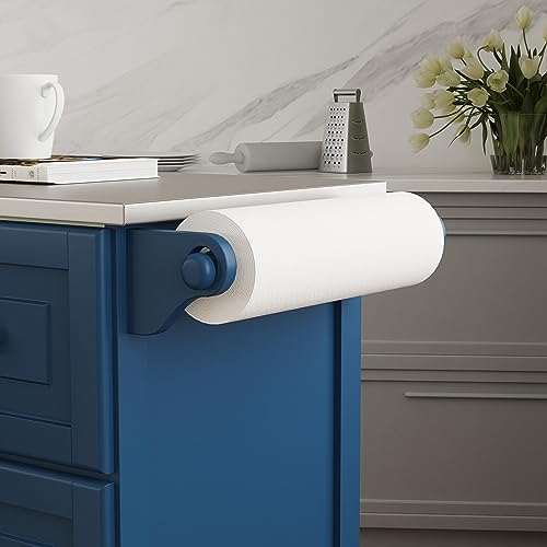 homestyles Mobile Kitchen Island Cart with Stainless Steel Top, Sage Green J6213