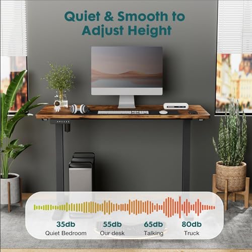 Adjustable Height Electric Standing Desk 55x24 Inch Black W5266