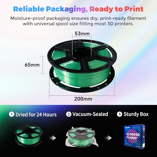 FLASHFORGE Silk PLA Filament 1.75mm, 1kg Spool V8381