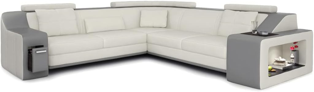 BULLHOFF by Giovanni Capellini Modern Corner Leather Sofa Sectional Couch Brown G649