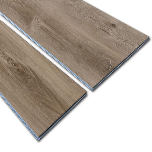 Interlocking Luxury Vinyl Flooring Wood-Look Planks SPC Rigid Core Waterproof Hickory Q852539