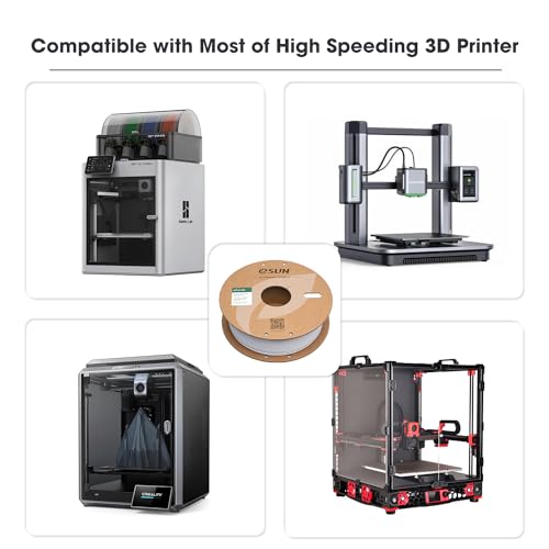 eSUN PLA Basic Filament 1.75mm, 3D Printer Filament, 1KG Spool, Black B3638