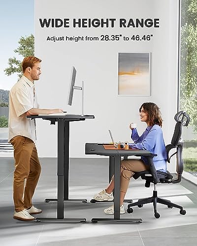 ErGear Height Adjustable Electric Standing Desk 48 x 24 Inches, Walnut S608
