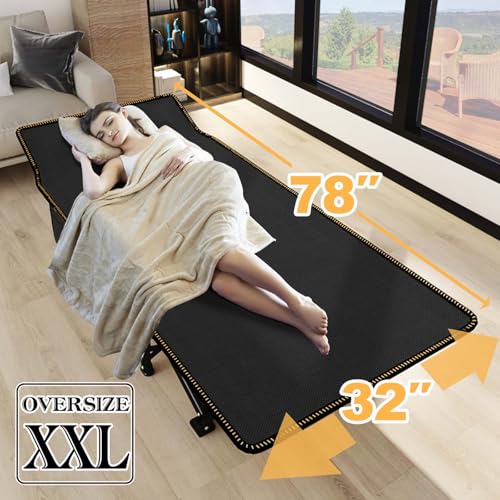 LILYPELLE Folding Camping Cot, Extra Wide Heavy Duty with Carry Bag Z15817