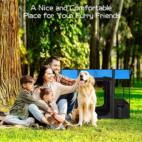 Foldable Dog Cat Playpen with Carrying Case, Water-Resistant, Indoor Outdoor V14642