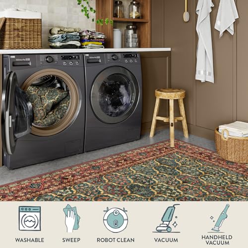 Lahome 8x10 Washable Non-Slip Oriental Area Rug J29797