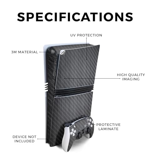 MightySkins Carbon Fiber Gaming Skin for PS5 Digital Edition Disc Drive - Black Camo S1804