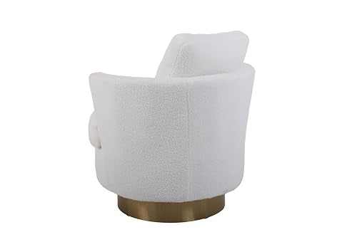 Teddy Sherpa Swivel Accent Chair for Living Room, White N53676