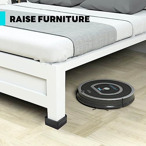 BTSD-home Furniture Risers 1.5 Inch Bed Lifts Table Leg Extenders 4 Pack Black O8138