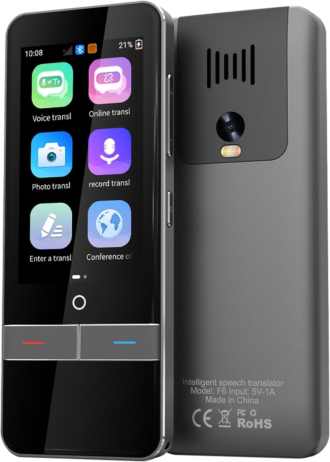 Language Translator Device - Portable Two-Way Instant Translator Device in 139 Languages - Real-time Voice Photo Translator Offline Online Translation Pocket Dictionary for Business Learning Travel