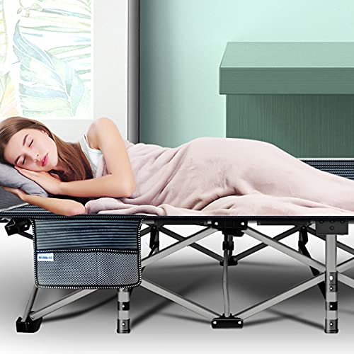 ABORON Oversized Folding Camping Cot for Adults, Double Layer 1200D, with Mat & Carrying Bag S2407