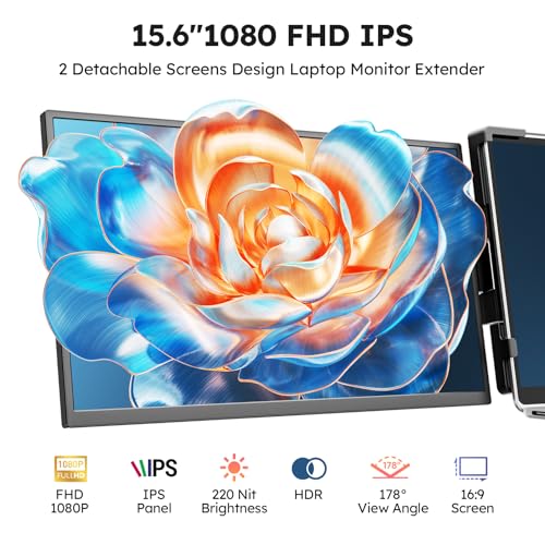 Laptop Screen Extender 14" FHD 1200P IPS Portable Monitor X6094