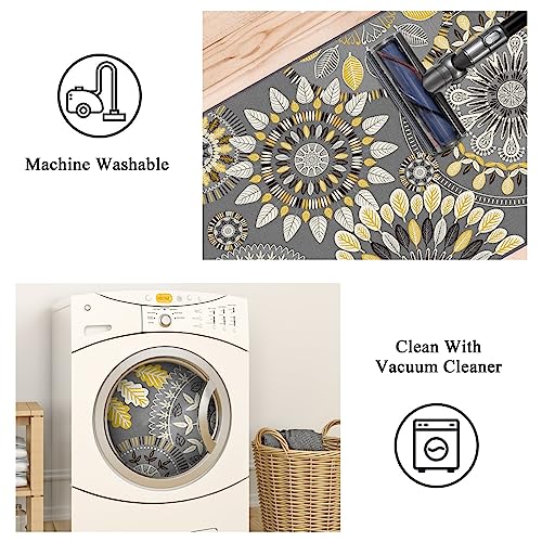 Bsmathom Farmhouse Kitchen Rugs Sets of 3, Non Slip Washable W113