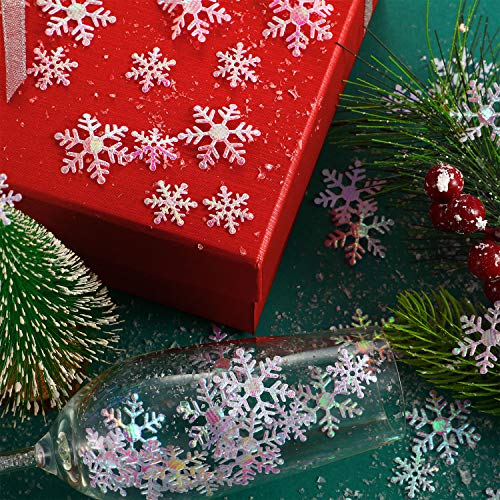 1600 Pieces 3 Size Snowflake Glitter Confetti for Christmas Party Table Decor P404201