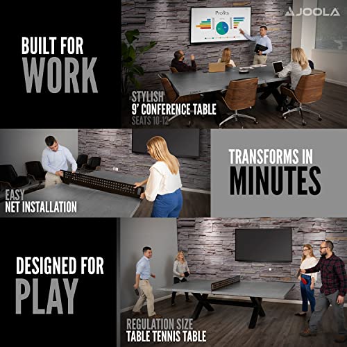 JOOLA Berkshire Outdoor Table Tennis Table with Steel Net Set V7346