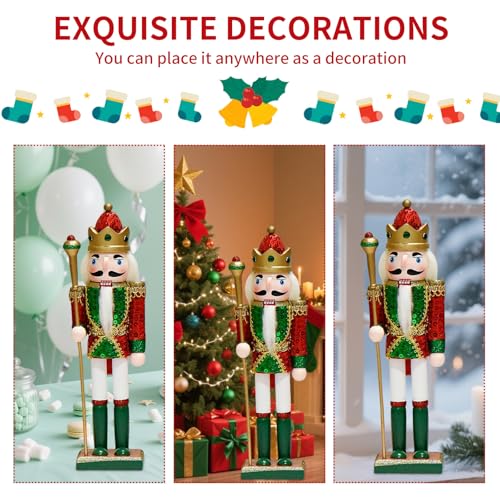11.8 Inch Wooden Nutcracker Christmas Decor T403
