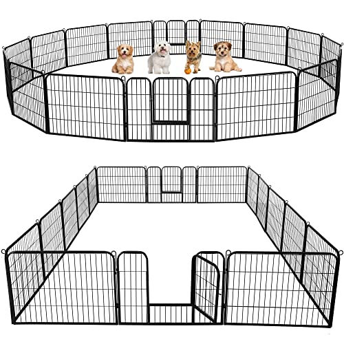 Yaheetech Dog Playpen Outdoor 40 Inch 8 Panels Metal Pet Fence I4784
