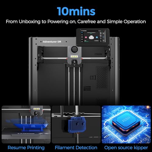 FLASHFORGE Adventurer 5M 3D Printer, High-Speed FDM with Auto Leveling J1032