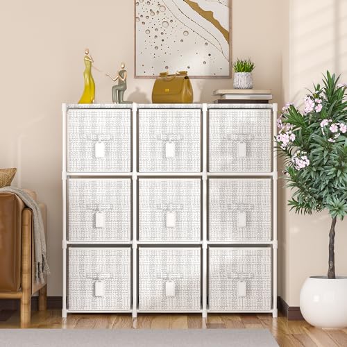 Cube Storage Organizer with 6 Printed Bins and Labels Y73983