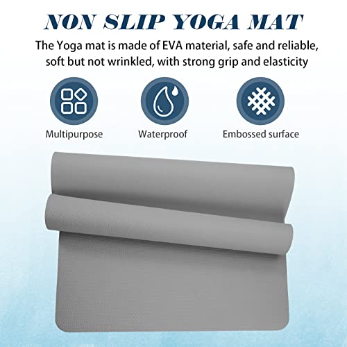 10 Pack Yoga Mats Bulk 68" x 24" x 4mm Non Slip Exercise Mats for Kids and Adults P651246