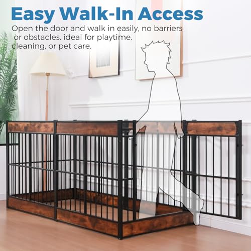 Dog Playpen 31.5" Indoor Heavy Duty Furniture Style Puppy Pen K408