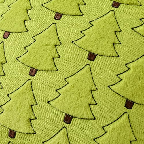 UGASA Star Christmas Decorative Pillow Covers 18x18 Inch Set of 2 Dark Green Q9265