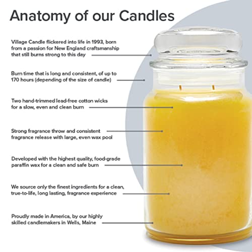 Village Candle Christmas Spice Large Glass Apothecary Jar Scented Candle, 21.25 oz V306
